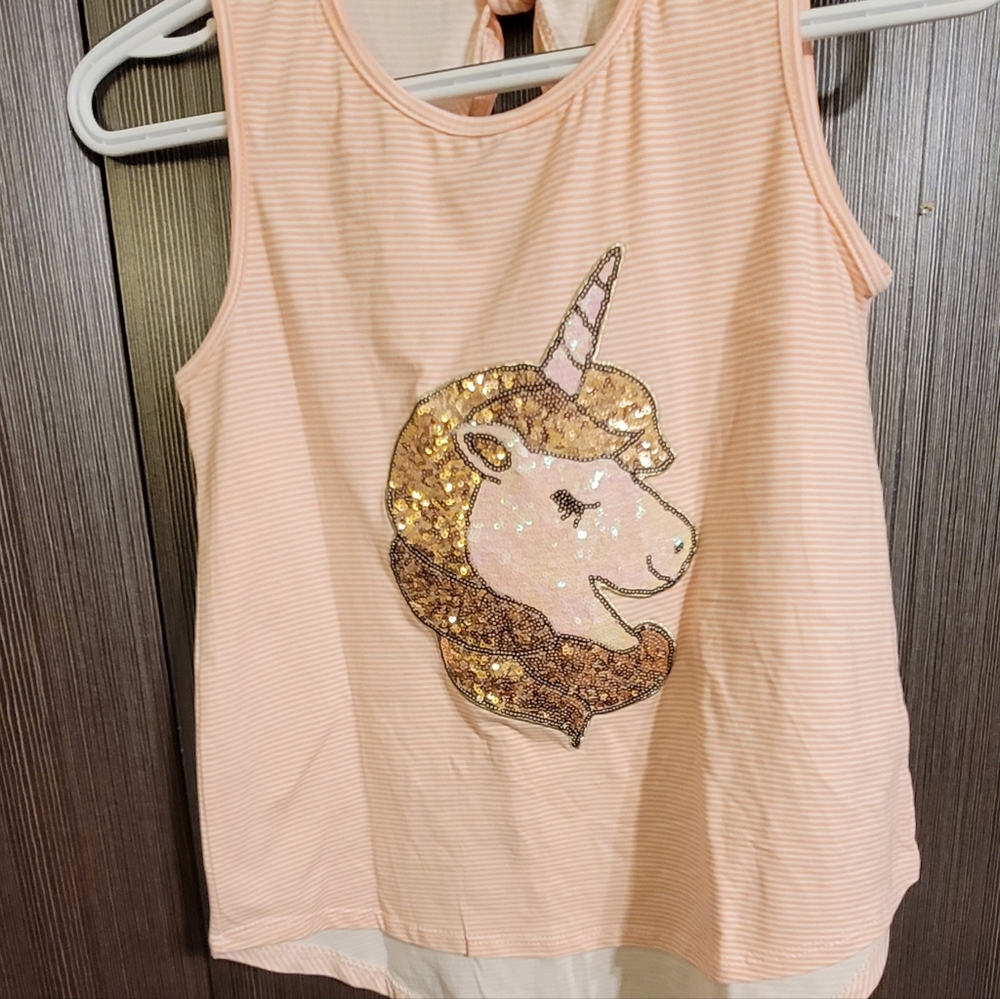 New!!! Between  unicorn pink & bling blouse